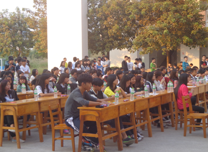 （圖一）愛心協會指導老師陳小龍講話