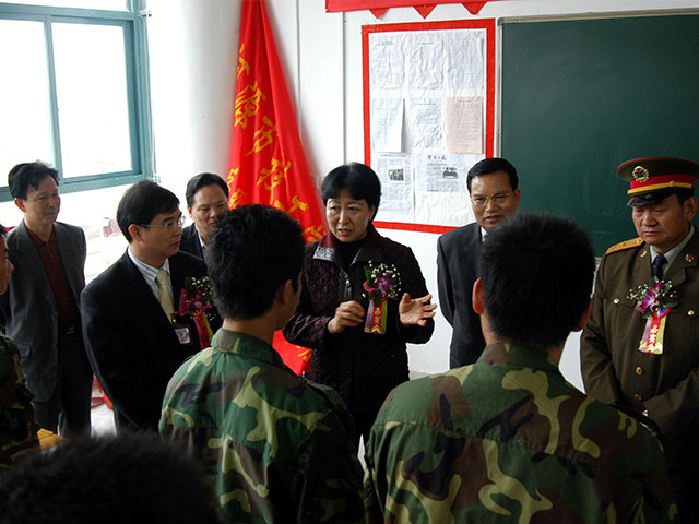 2007年3月1日，時任省人大常委會主任黃麗滿、省軍區(qū)副司令員倪善學(xué)少將到?？赐艘凼勘殬I(yè)技能培訓(xùn)試點班學(xué)員